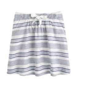 Boardwalk Linen Striped Skirt with Pockets